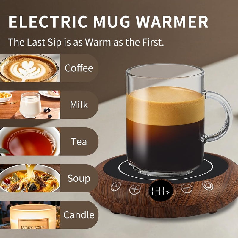 EIHO Coffee Mug Warmer, Valentines Day Gifts for Her Wife Girlfriend Daughter Him, Electric Cup Warmer for Desk, Candle Warmer Plate 8-Temp Setting & 1-12H Timer, Birthday Gifts for Women Men - Image 5